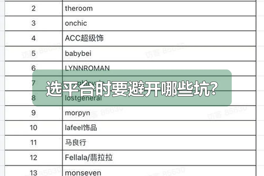 选平台时要避开哪些坑?